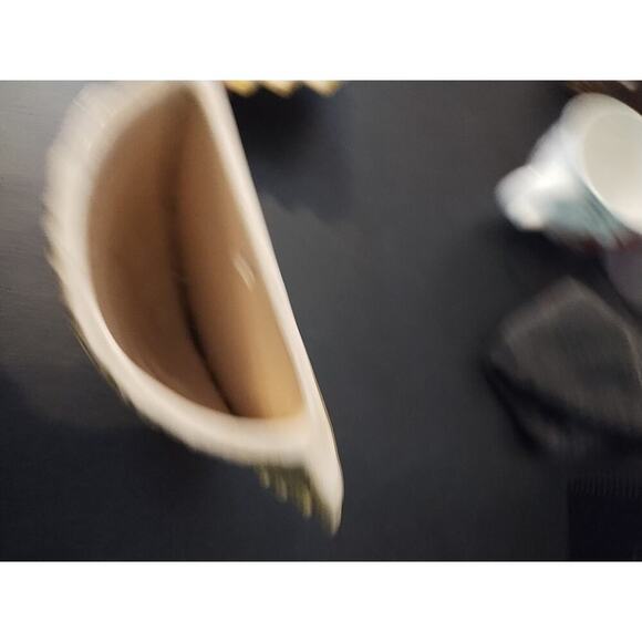 Pair Vintage yellow pink floral Wall Pocket Vases Planters Cottagecore Cottage - Picture 6 of 7